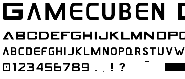 GAMECUBEN DualSet font